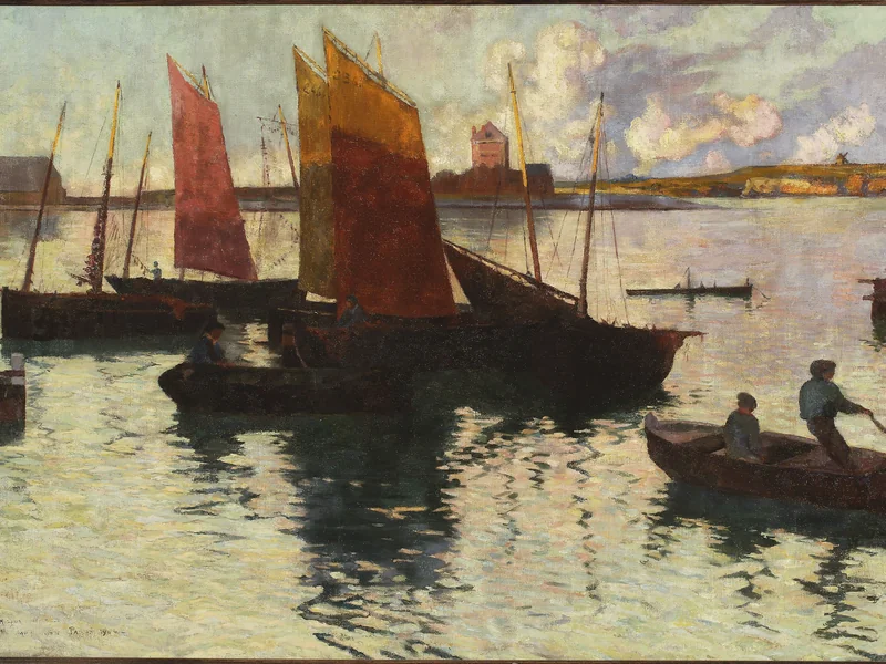 1876-Maria Schayer - Górska - Barche a vela e altre imbarcazioni sul fiume